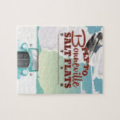 Bonneville Salt Flat Utah vintage-reis Legpuzzel (Horizontaal)