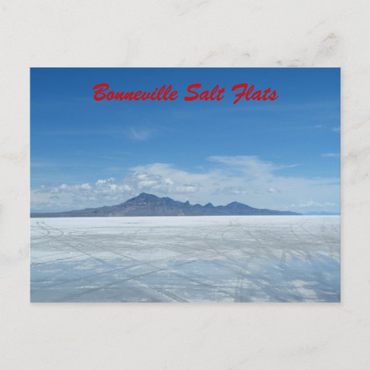 Bonneville Salt Flats Briefkaart (Voorkant)