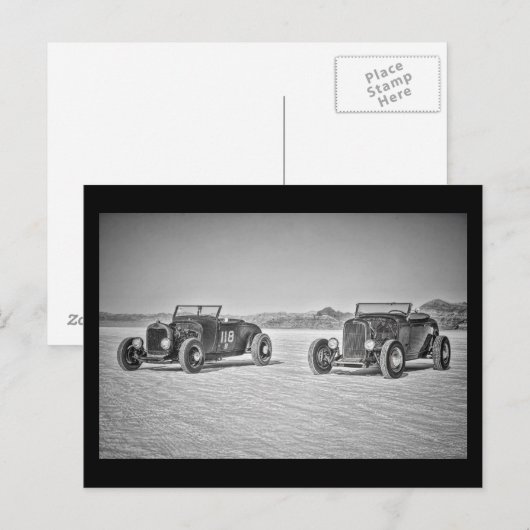 Bonneville Salt Flats Flat Head Briefkaart (Voorkant / Achterkant)