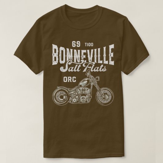 Bonneville Salt Flats Motorcycle Racing Biker Love T-shirt (Design voorkant)