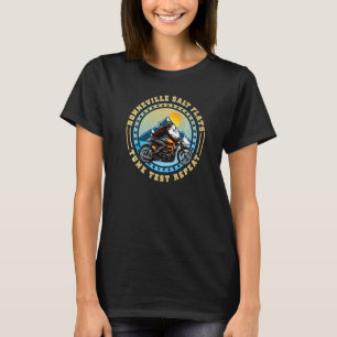 Bonneville Salt Flats Retro Motorcycle Rid T-shirt