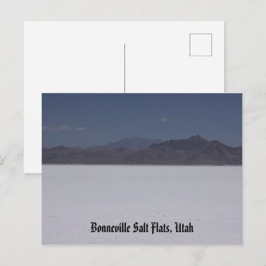 Bonneville Salt Flats, Utah Briefkaart (Voorkant / Achterkant)