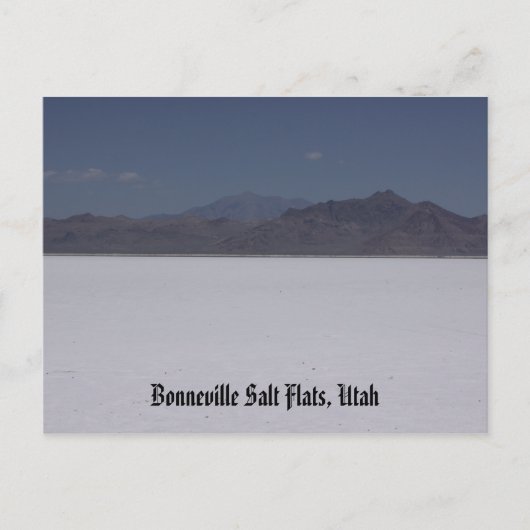 Bonneville Salt Flats, Utah Briefkaart (Voorkant)