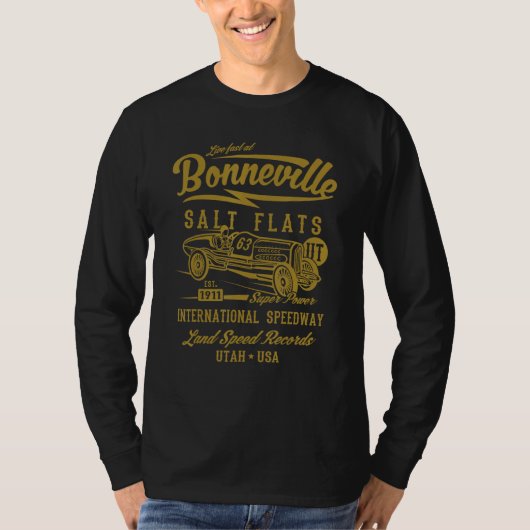 Bonneville Salt Flats Utah Speedway 2 T-shirt (Voorkant)