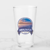 Bonneville Salt Flats Utah Travel Badge Glas (Voorkant)