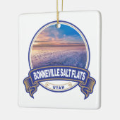 Bonneville Salt Flats Utah Travel Badge Keramisch Ornament (Links)