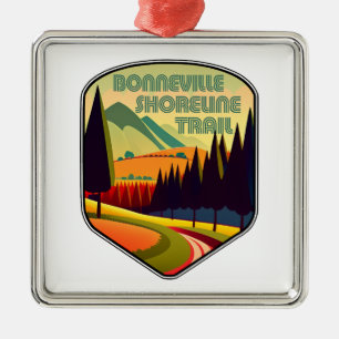 Bonneville Shoreline Trail Kleuren Metalen Ornament