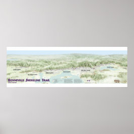 Bonneville Shoreline Trail Map Poster