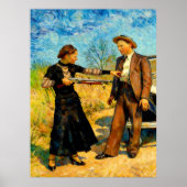 Bonnie and Clyde Fooling Around 1934 AI Painting Poster (Voorkant)
