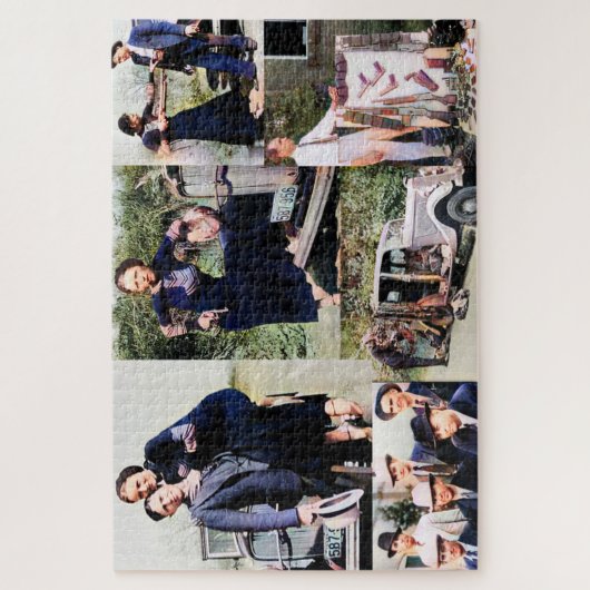 Bonnie and Clyde Story Collage Redux Legpuzzel (Verticaal)