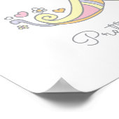 Bonnie B initiaal doodle art. Poster (Hoek)