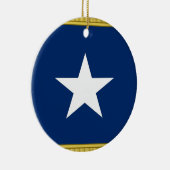 Bonnie Blue Flag First Texas Cofederate Volunteers Keramisch Ornament (Rechts)