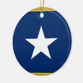 Bonnie Blue Flag First Texas Cofederate Volunteers Keramisch Ornament (Links)