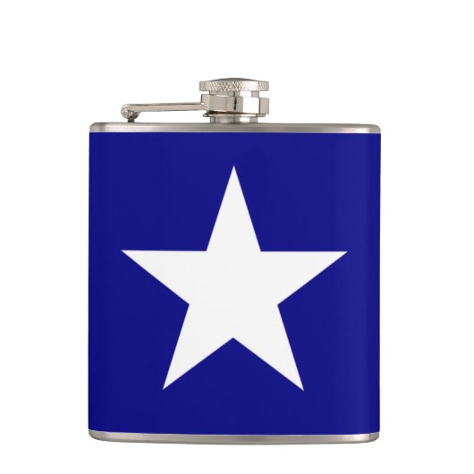Bonnie Blue Flag met Lone White Star Flask Heupfles (Voorkant)
