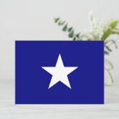 Bonnie Blue Flag met Lone White Star Uitnodiging (Staand voorkant)