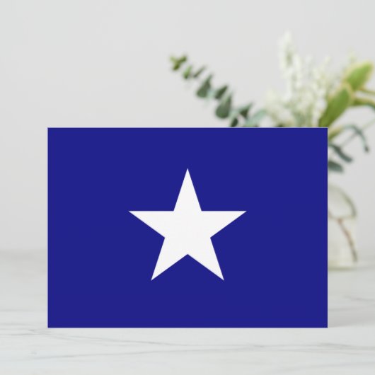 Bonnie Blue Flag met Lone White Star Uitnodiging (Staand voorkant)