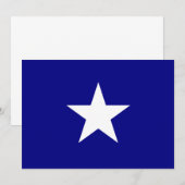 Bonnie Blue Flag met Lone White Star Uitnodiging (Voorkant / Achterkant)
