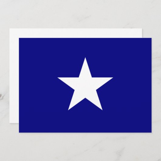 Bonnie Blue Flag met Lone White Star Uitnodiging (Voorkant / Achterkant)