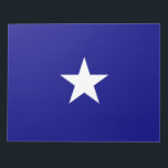 Bonnie Blue Flag Notitieblok<br><div class="desc">Dit ontwerp is voorzien van de Bonnie Blue vlag, een spandoek die op verschillende momenten geassocieerd was met de Republiek Texas, de kortlevende Republiek West Florida en de zuidelijke staten van Amerika aan het begin van de Amerikaanse burgeroorlog in 1861. Het dient nu vaak als een representatieve banner van de...</div>