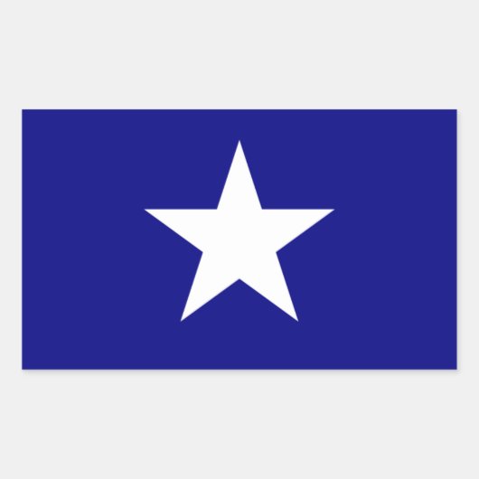 Bonnie Blue Flag White Star Rechthoekige Sticker (Voorkant)
