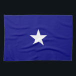 Bonnie Blue Flag White Star Theedoek<br><div class="desc">De vlag van Bonnie Blue met zijn enige witte ster op blauwe achtergrond was de onofficiële vlag van de Verenigde Staten van Amerika aan het begin van de Amerikaanse burgeroorlog.</div>