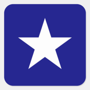 Bonnie Blue Flag White Star Vierkante Sticker