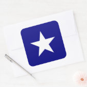 Bonnie Blue Flag White Star Vierkante Sticker (Envelop)
