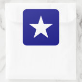 Bonnie Blue Flag White Star Vierkante Sticker (Tas)