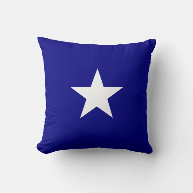 Bonnie Blue Flag Witte Ster Kussen (Voorkant)