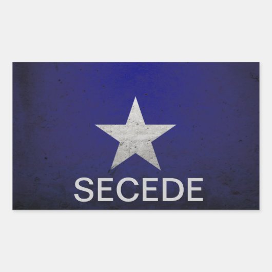 Bonnie blue secede rechthoekige sticker (Voorkant)