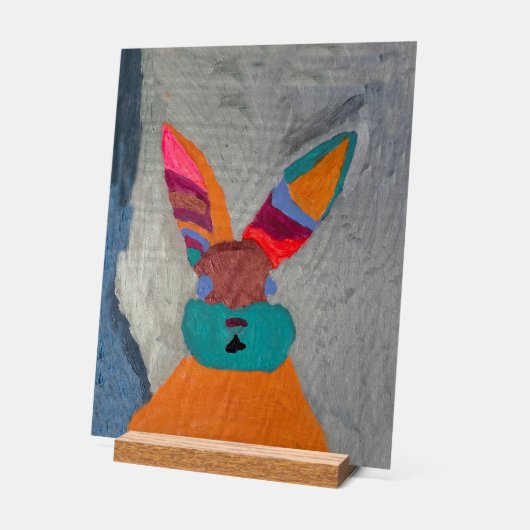 Bonnie Bunnie Acryl Print - Creatief getekend Acryl Bord (Hoek)