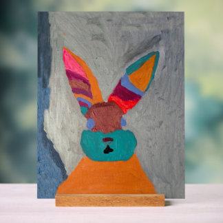 Bonnie Bunnie Acryl Print - Creatief getekend Acryl Bord