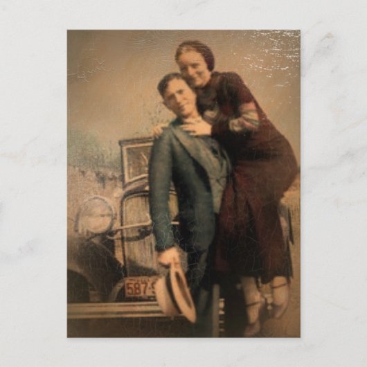 Bonnie & Clyde Briefkaart (Voorkant)