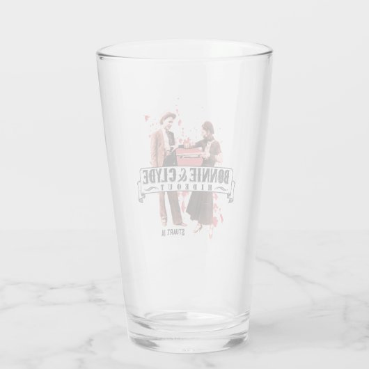 Bonnie & Clyde Hideout: Bierglas Glas (Achterkant)