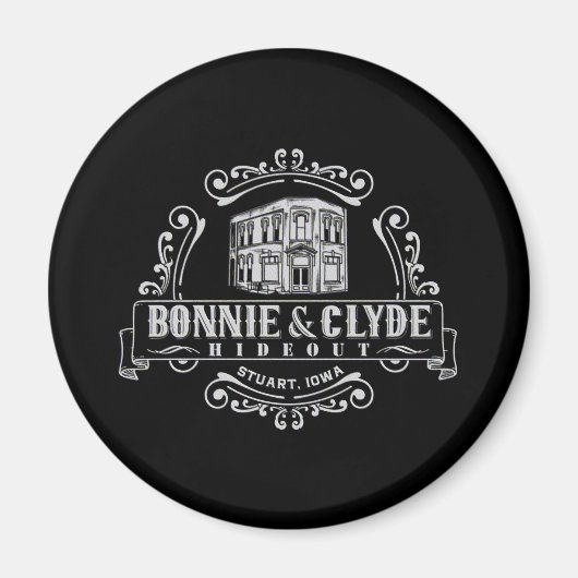 Bonnie & Clyde Hideout: Cirkelmagneet Magneet (Voorkant)