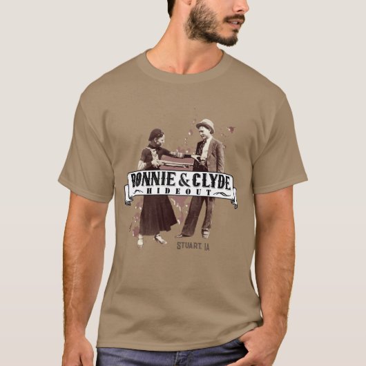 Bonnie & Clyde Hideout: Splatter T-shirt (Voorkant)