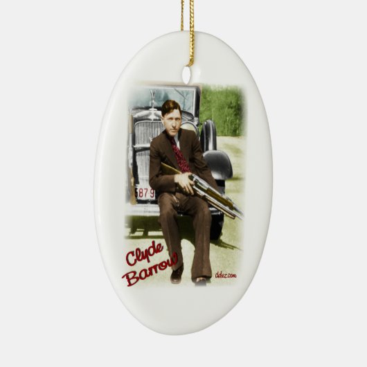 Bonnie & Clyde Keramisch Ornament (Rechts)