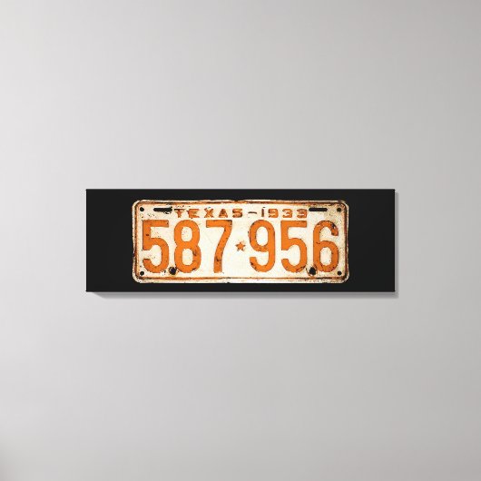 Bonnie & Clyde License Plate Canvas Afdruk (Voorkant)