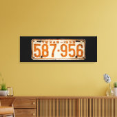 Bonnie & Clyde License Plate Canvas Afdruk (Insitu (Woonkamer))