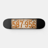 Bonnie & Clyde License Plate Persoonlijk Skateboard (Horizontaal)