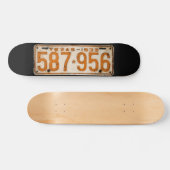 Bonnie & Clyde License Plate Persoonlijk Skateboard (Horizontaal)