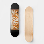 Bonnie & Clyde License Plate Persoonlijk Skateboard (Voorkant)