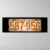 Bonnie & Clyde License Plate Poster (Voorkant)