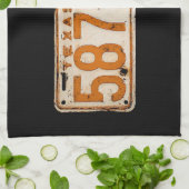 Bonnie & Clyde License Plate Theedoek (Gevouwen)