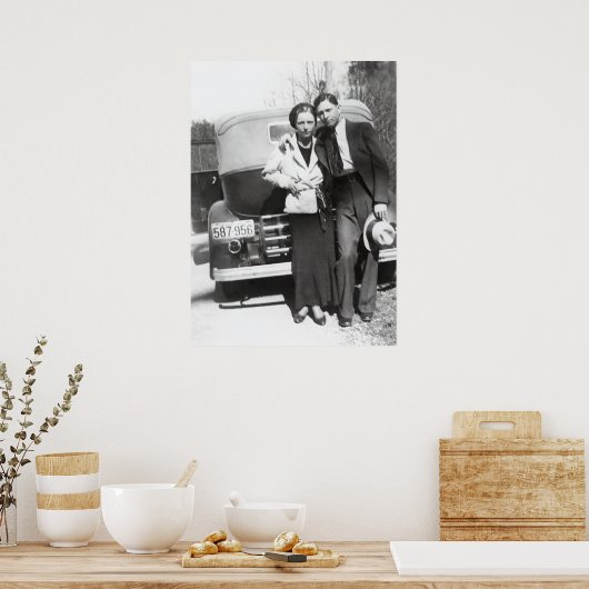 BONNIE & CLYDE - TEXAS OUTLAWS 1933 POSTER (Keuken)