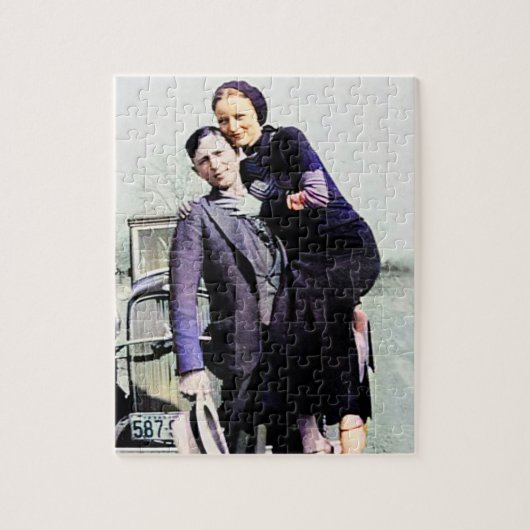 Bonnie & Clyde The Barrow Gang Color Redux Legpuzzel (Verticaal)