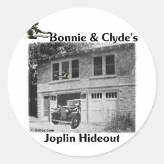 Bonnie & Clyde's Joplin Hideout Ronde Sticker