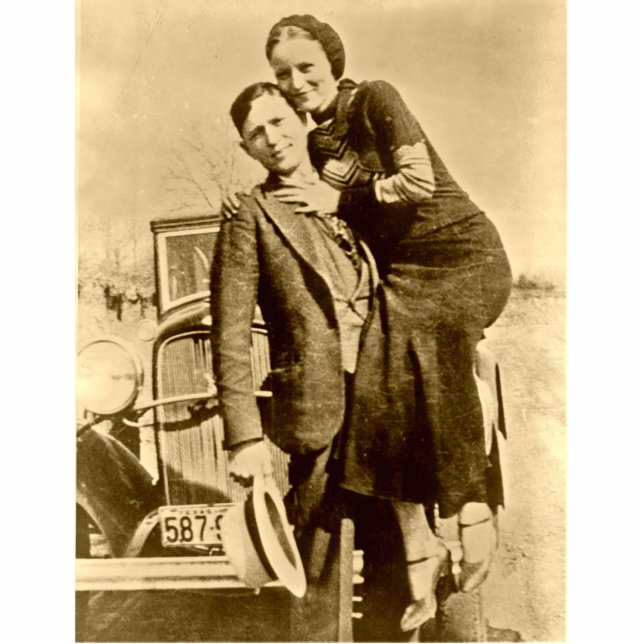 Bonnie en Clyde - De Barrow Gang Staand Fotobeeldje (Voorkant)