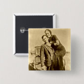 Bonnie en Clyde - De Barrow Gang Vierkante Button 5,1 Cm (Voorkant /achterkant)