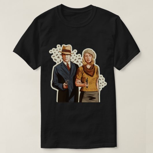 Bonnie en Clyde - Een illustratie van Paul Cemmick T-shirt (Design voorkant)